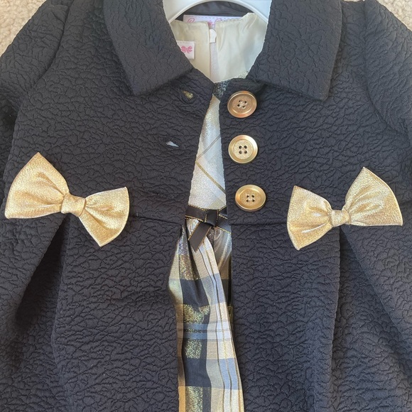 NWT Bonnie Baby Plaid Dress with Coat Size 12 Months - Picture 5 of 7